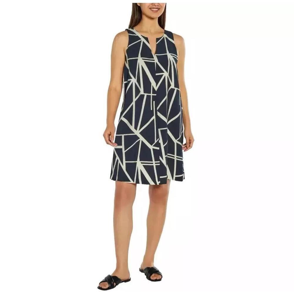 Banana Republic Women's V-Neck Sleeveless Dress, Blue, Size S. AP